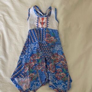 Jona Michelle NWOT Blue and White Floral Kids Dress